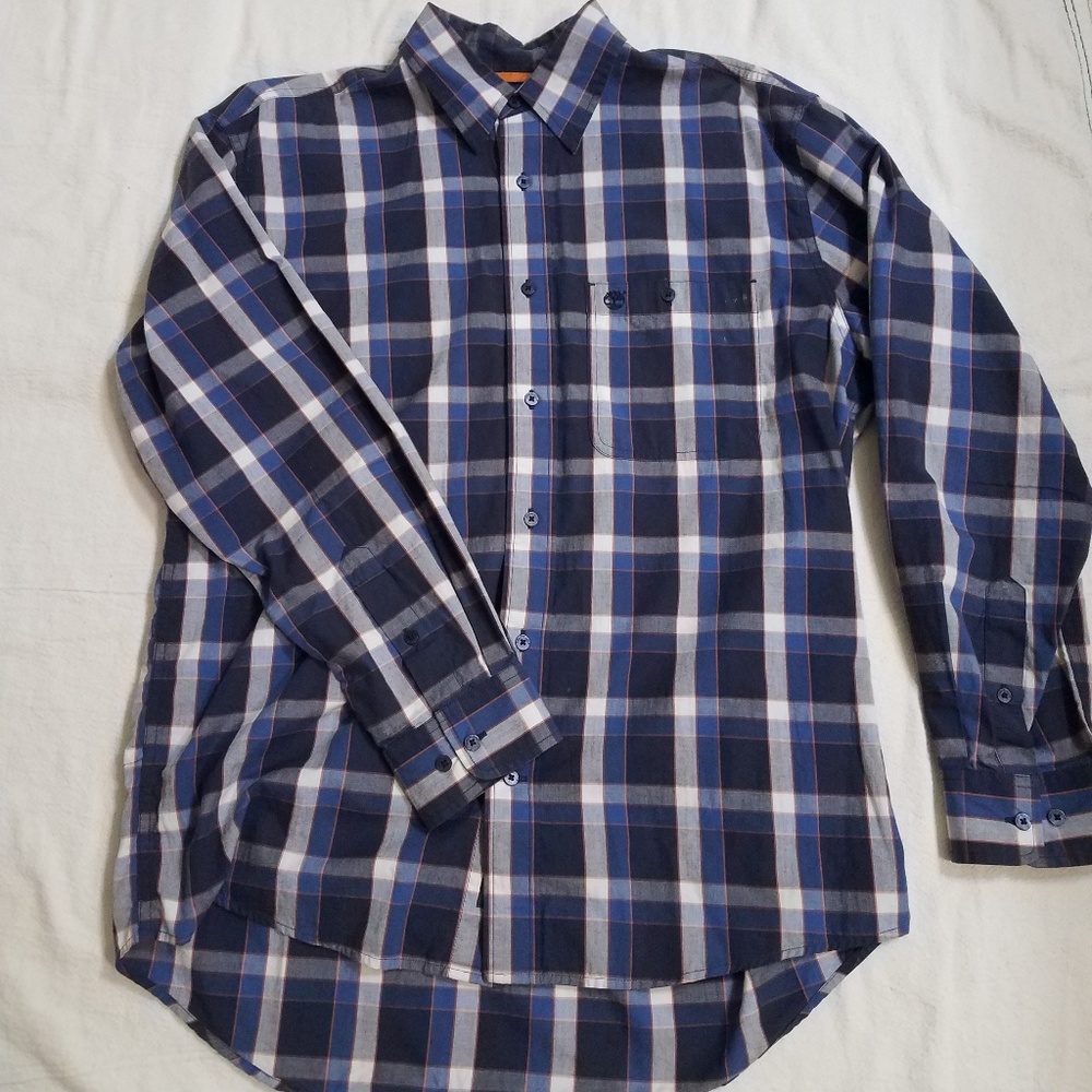 Blue plaid shirt by Timberland
